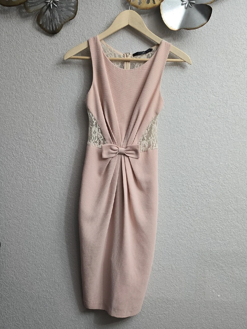 Badgley Mischka Blush Pink Sheath Dress "He Makes Me Blush" - Picture 1 of 6